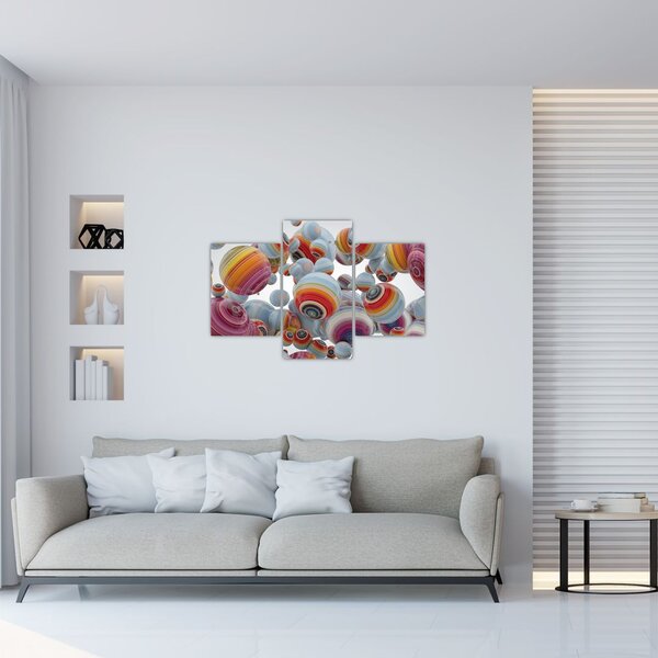Obraz maľovaných gulí (90x60 cm)