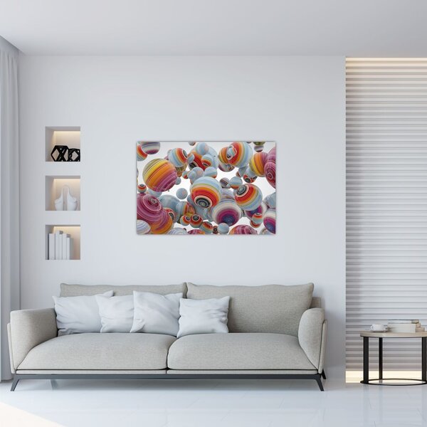 Obraz maľovaných gulí (90x60 cm)