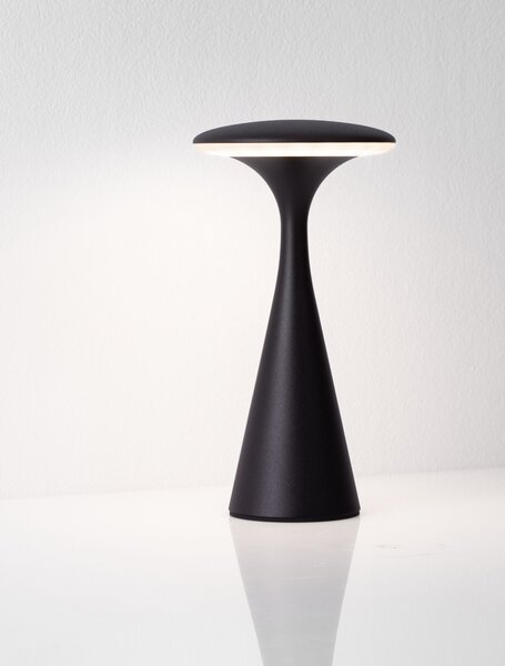 Vonkajšia stolová lampa Grigio pieskovo čierna 2 W