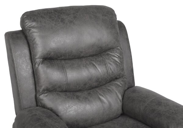 Relaxačné polohovacie TV kreslo HAVEN — látka, sivá, nosnosť 130 kg