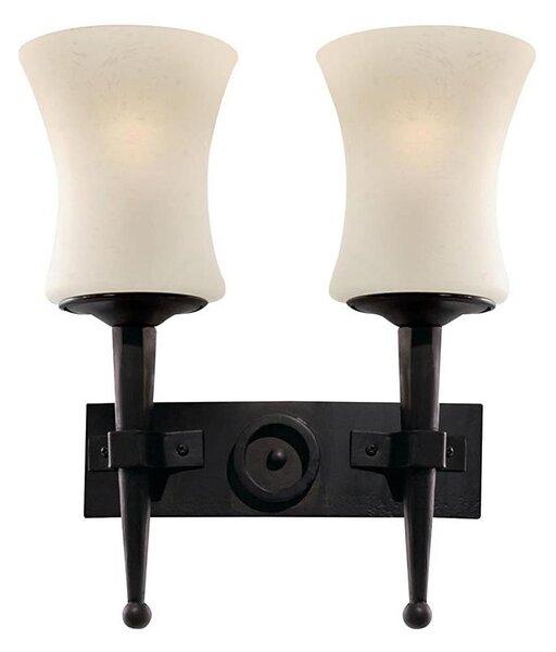 Searchlight 0812-2BK - Nástenné svietidlo CARTWHEEL 2xE27/60W/230V