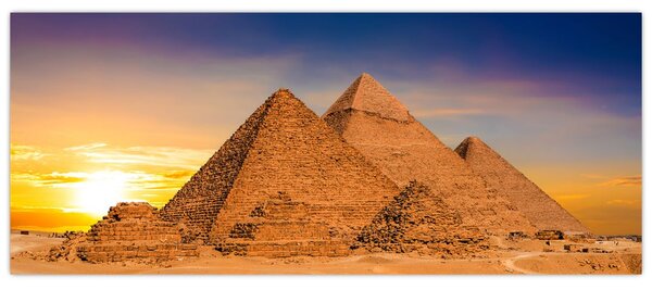 Obraz - Egyptské pyramídy (120x50 cm)