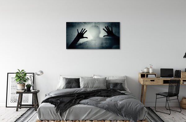 Obraz canvas Tieň ruky a formy hlavy 100x50 cm