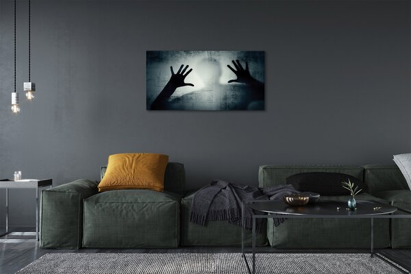 Obraz canvas Tieň ruky a formy hlavy 100x50 cm