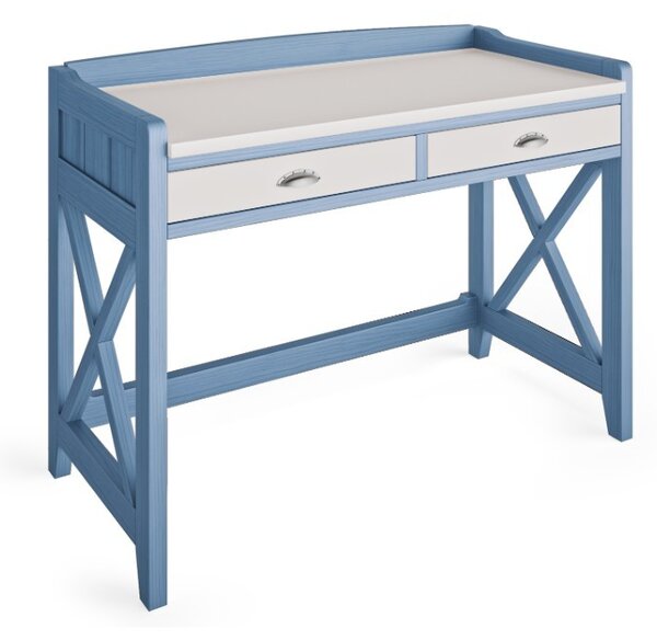 Estila Elegantný moderný kancelársky stolík Verona z masívu s dvomi zásuvkami 110cm