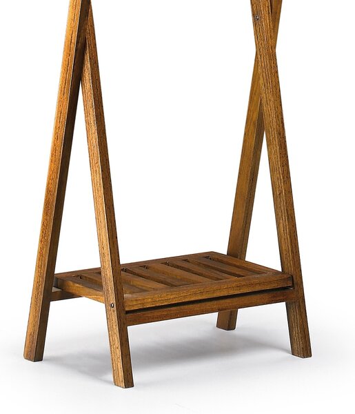 Estila Štýlový rozkladací nemý sluha Star tmavohnedý 136cm