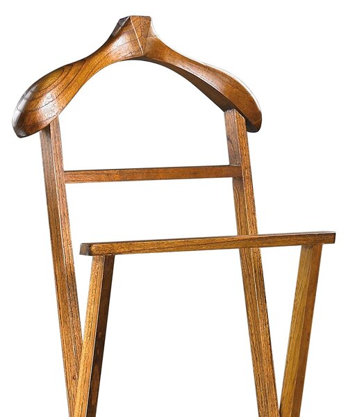 Estila Štýlový rozkladací nemý sluha Star tmavohnedý 136cm
