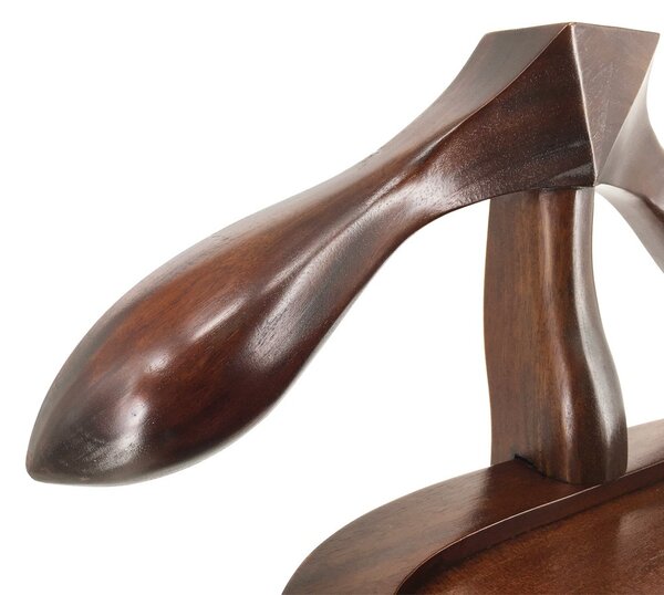 Estila Koloniálny masívny nemý sluha Flamingo z mahagónového dreva 122cm