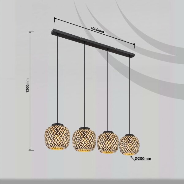 Globo 15766-4H - Luster na lanku COLLY 4xE27/15W/230V