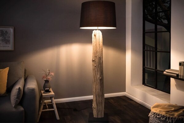 Estila Dizajnová originálna stojaca lampa Rousilique 175 cm z naplaveného dreva