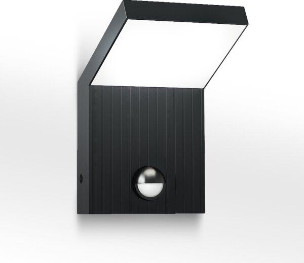 Brilagi - LED vonkajšie nástenné svietidlo so senzorom RIANO LED/8W/230V antracit