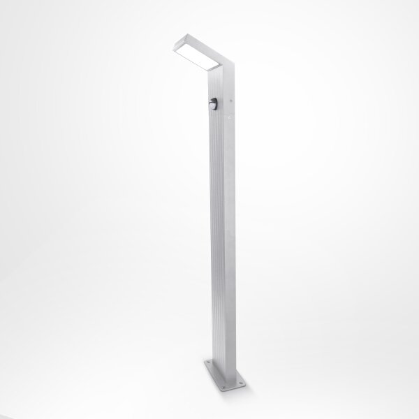 Brilagi - LED vonkajšia lampa so senzorom RIANO LED/8W/230V strieborná IP65 80 cm