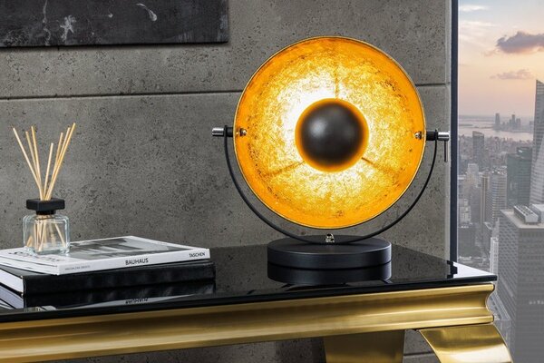 Estila Retro elegantná stolná lampa Studio 40 cm čierna/zlatá