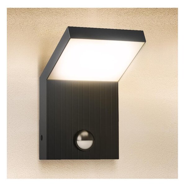 Brilagi - LED vonkajšie nástenné svietidlo so senzorom RIANO LED/8W/230V antracit
