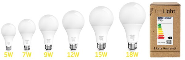 Toolight LED žiarovka studená LED RSL021 E27 7W Warm