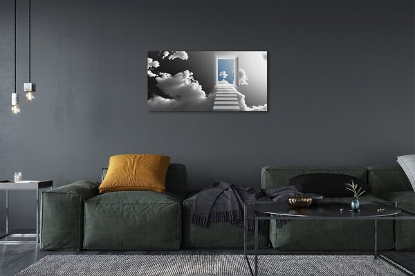 Obraz na plátne Sky schodisku dvere 100x50 cm