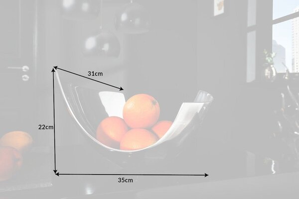 Estila Luxusná moderná dekoračná misa Abstrakt 35 cm strieborná
