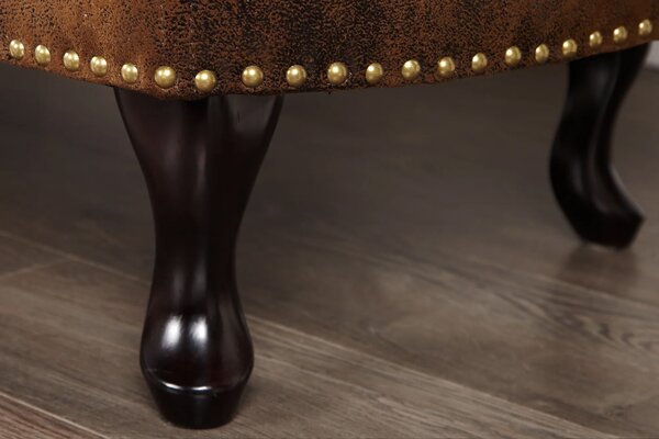 Estila Luxusná leňoška Chesterfield Brown Antik Look