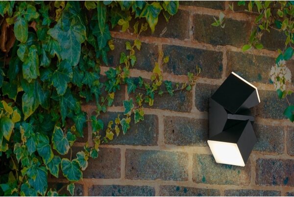 Searchlight 36170BK - LED vonkajšie nástenné svietidlo MONTANA 2xLED/6W/230V IP44