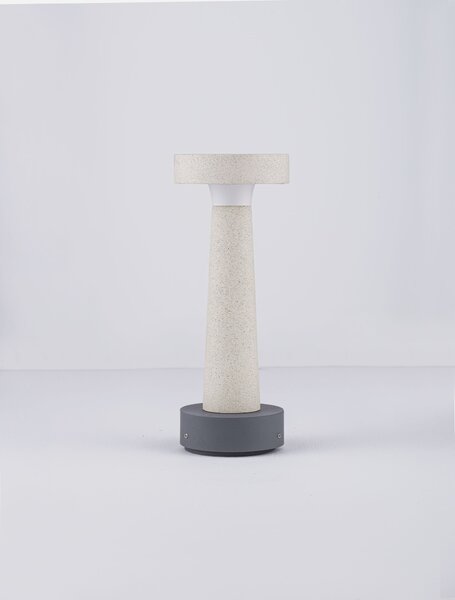 Vonkajšia stojaca lampa Cram biela 5 W