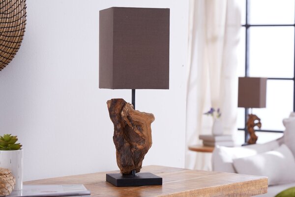 Estila Štýlová stolná lampa Hypnotic 45cm hnedá