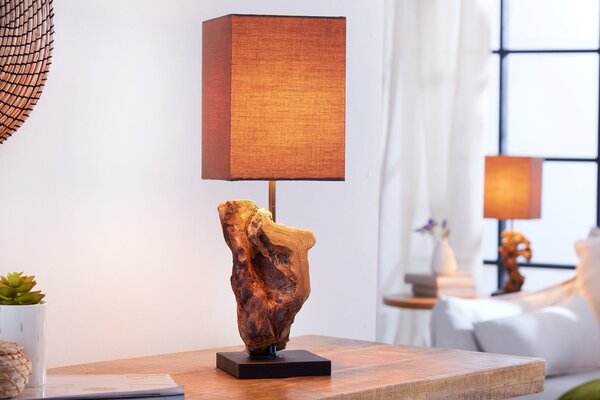 Estila Štýlová stolná lampa Hypnotic 45cm hnedá