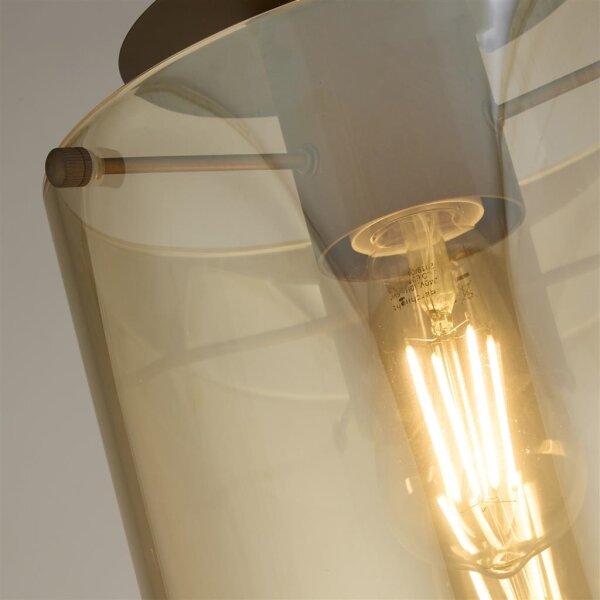 Searchlight 88911-1MO - Stropné svietidlo SWEDEN 1xE27/60W/230V pr.22 cm hnedé/dymové