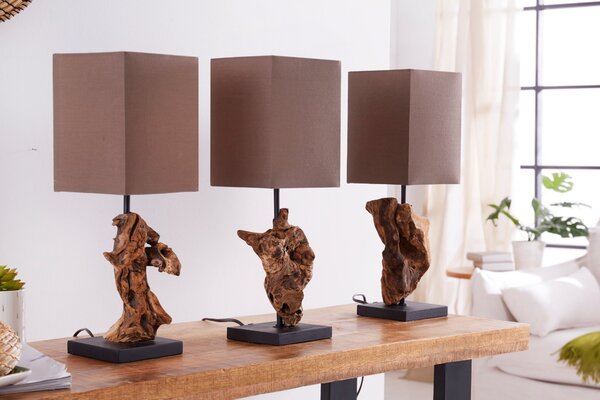 Estila Štýlová stolná lampa Hypnotic 45cm hnedá