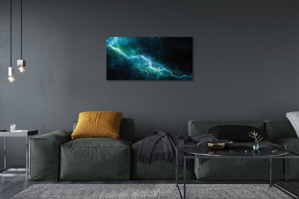 Obraz na plátne blesky fraktály 100x50 cm