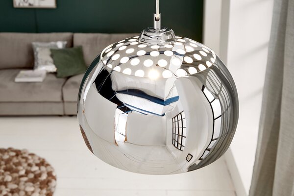 Estila Moderné dizajnové závesné svietidlo Chrome Ball