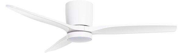 LED stropný ventilátor Sorin, biely, CCT, IP44, 3 lopatky – Lucande Lucande, Sorin, Biela, Pracovňa, Kov, Moderný