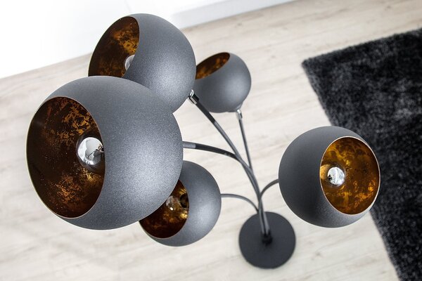 Estila Luxusná moderná stojaca lampa Magma 170cm zlatá