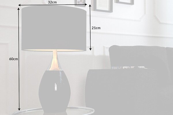 Estila Moderná štýlová stolná lampa Carla 60cm čierna