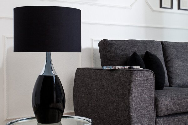 Estila Moderná štýlová stolná lampa Carla 60cm čierna