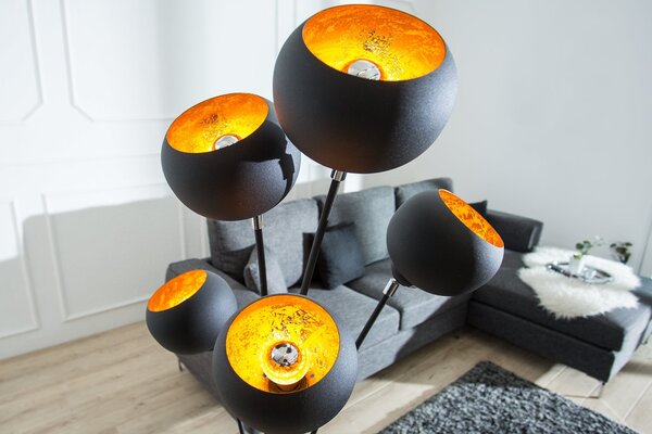 Estila Luxusná moderná stojaca lampa Magma 170cm zlatá