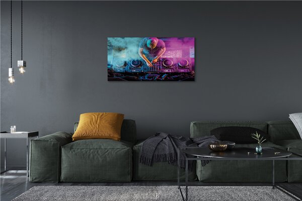 Obraz canvas DJ konzola farebné osvetlenie 100x50 cm