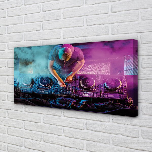 Obraz canvas DJ konzola farebné osvetlenie 100x50 cm