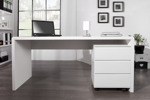 Estila Luxusný moderný dizajnový kancelársky stôl Fast Trade biely 160cm
