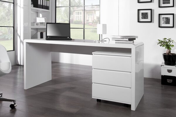 Estila Luxusný moderný dizajnový kancelársky stôl Fast Trade biely 160cm