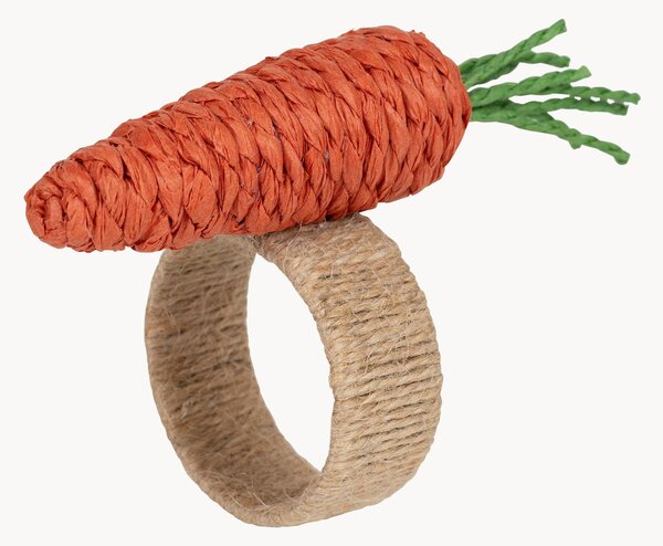 Jutové krúžky na obrúsky P'ti Légume, 6 ks