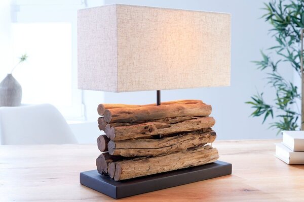 Estila Dizajnová stolná lampa Perifere 40cm béžová