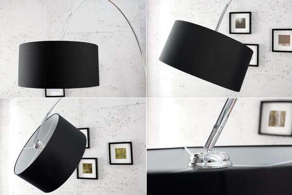 Estila Luxusná štýlová stojaca lampa Big Bow čierna