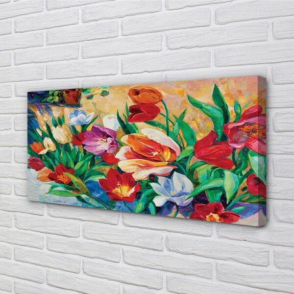 Obraz canvas kvety 100x50 cm