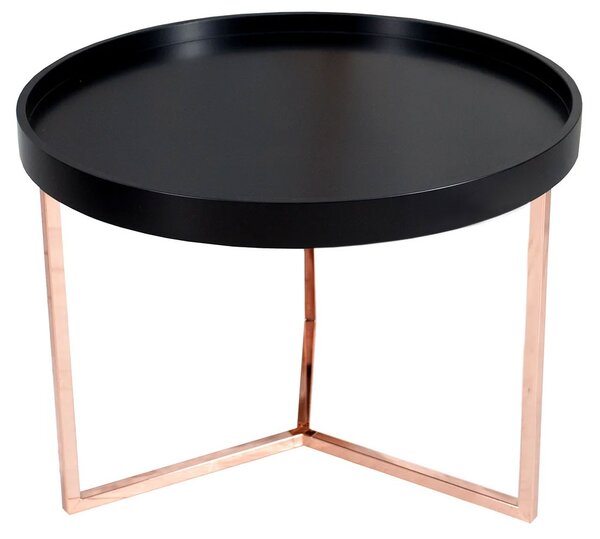 Estila Štýlový konferenčný stolík Modul 60cm čierna/meď