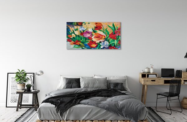 Obraz canvas kvety 100x50 cm