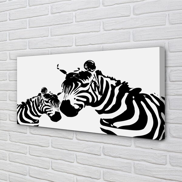 Obraz na plátne maľované zebra 100x50 cm