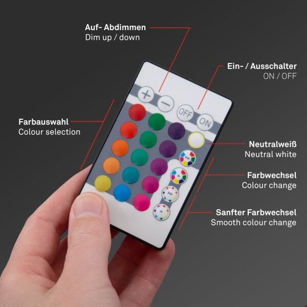 Briloner 7404-016 - LED RGBW stmievateľný prisadený panel LED/22W/230V 4000K + diaľkové ovládanie