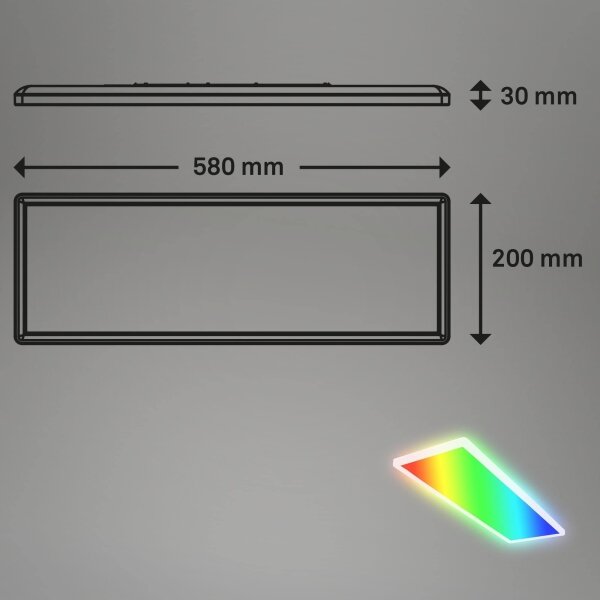 Briloner 7404-016 - LED RGBW stmievateľný prisadený panel LED/22W/230V 4000K + diaľkové ovládanie