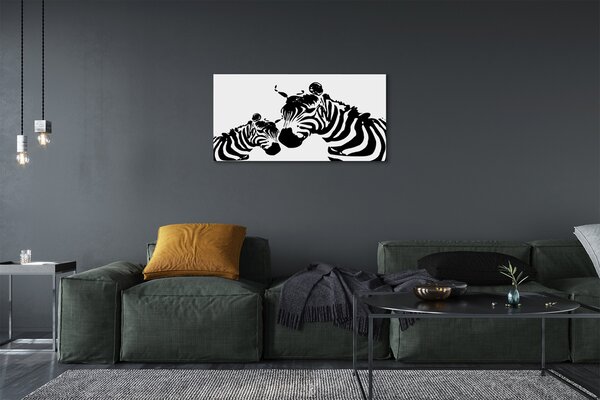 Obraz na plátne maľované zebra 100x50 cm