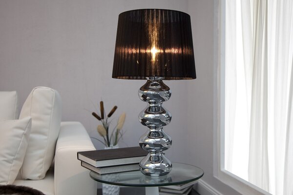 Estila Luxusná moderná stolná lampa Mia čierna
